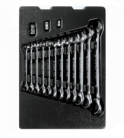 На сайте Трейдимпорт можно недорого купить Набор комбинированных ключей с трещоткой, ложемент, 15 предметов KING TONY 9-10215MR. 