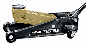 На сайте Трейдимпорт можно недорого купить Домкрат подкатной гидравлический г/п 3000 кг. KraftWell KRWFJ3D_gold. 
